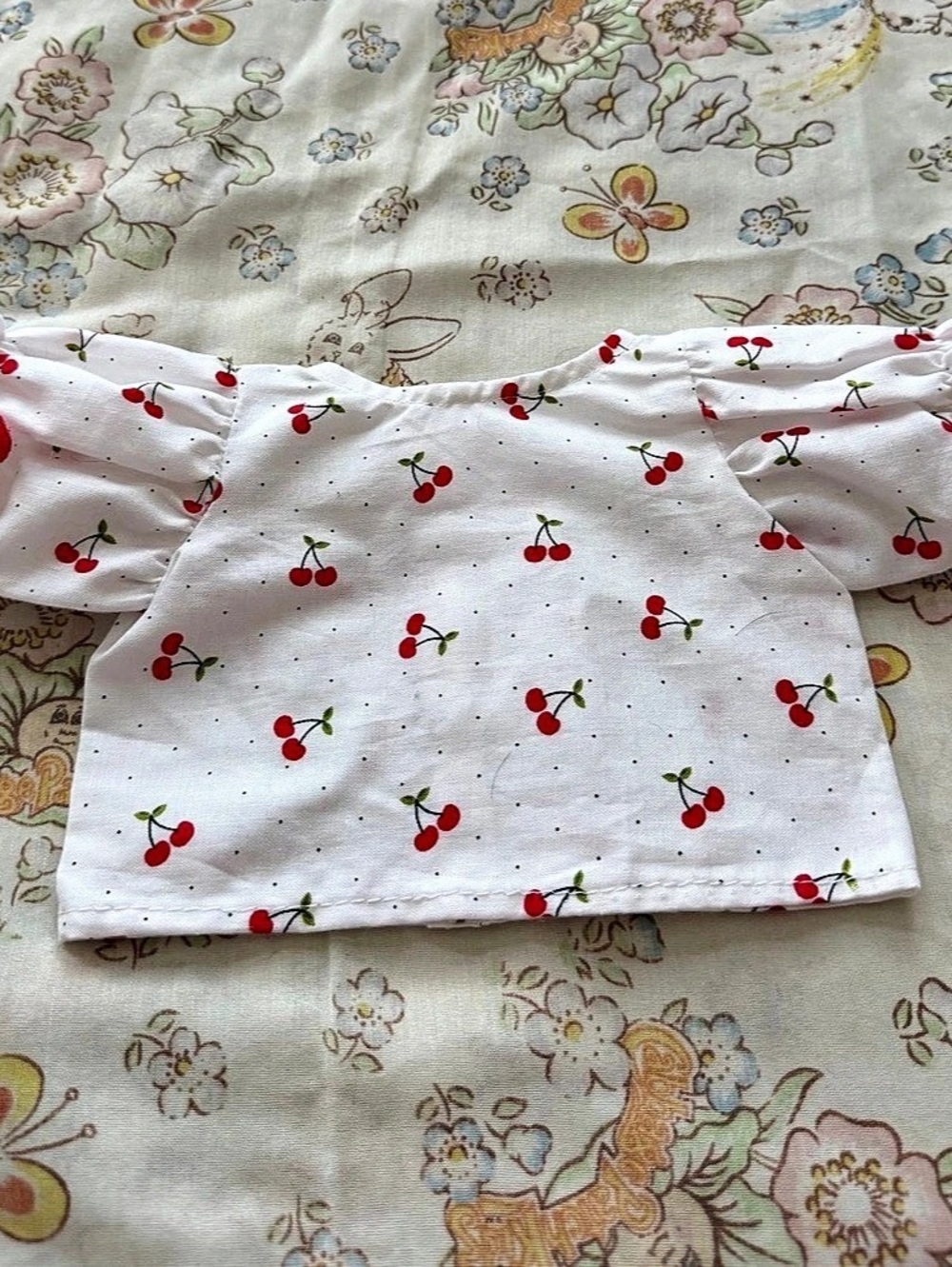 Cabbage Patch Kids White with Red Cherries Replica Blouse